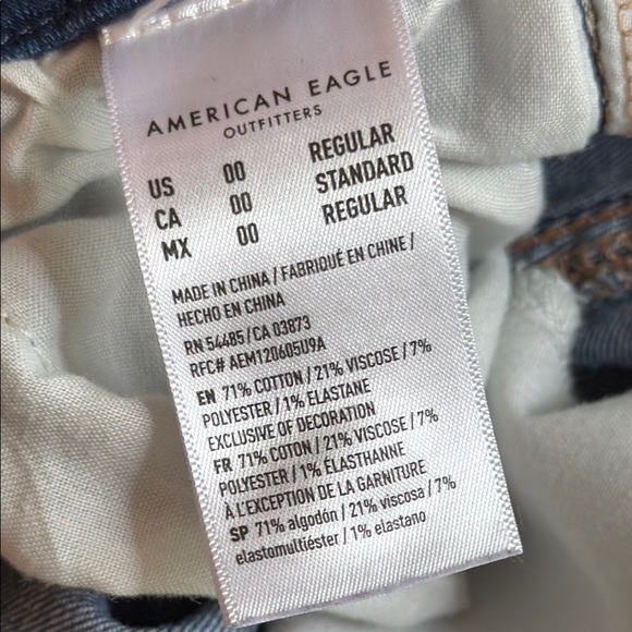 AMERICAN EAGLE OUTFITTERS women's distressed jeans, size 00 - Picture 7 of 12